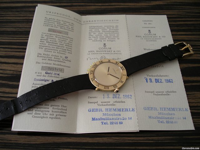 Corum Romulus, das Original 1962 watches