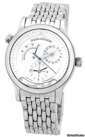 Jaeger-LeCoultre Gent's Stainless Steel Master Geographic World Timer watches