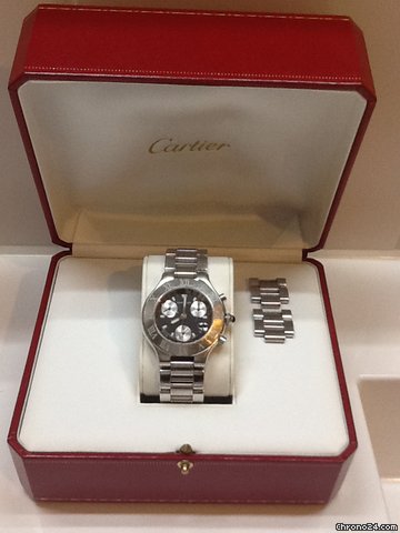 Cartier 21 Chronoscaph with 2 bracelets watches