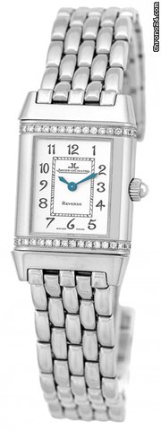 Jaeger-LeCoultre Lady's Stainless Steel Diamond Reverso [On Hold] watches