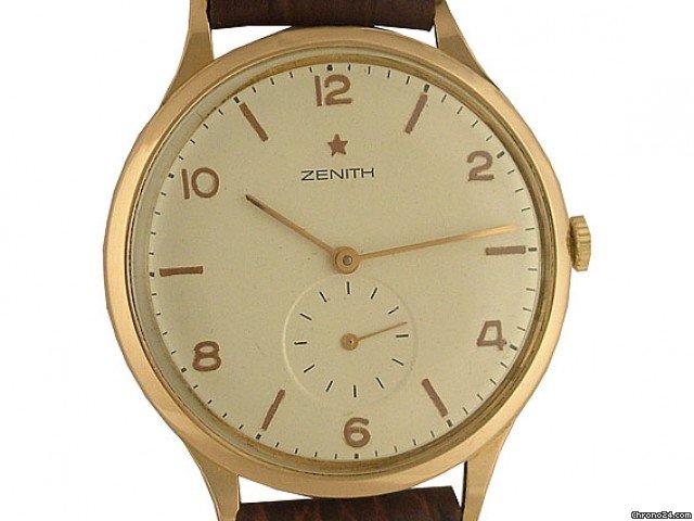 Zenith Vintage kleine Sekunde Handaufzug 18kt Rosegold 37mm watches