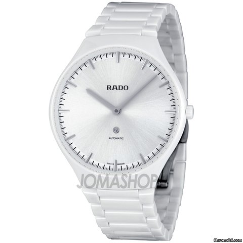 Rado True Thinline White Dial Automatic Cermaic Unisex Watch R27970102 watches