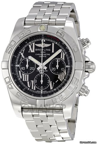 Breitling Chronomat Black Stainless Steel Automatic Mens Watch AB011012-B956SS watches