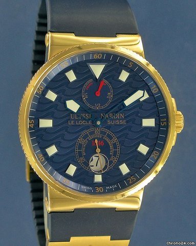 Replica Ulysse Nardin Marine Blue Wave Limited Edition Rose Gold Watch