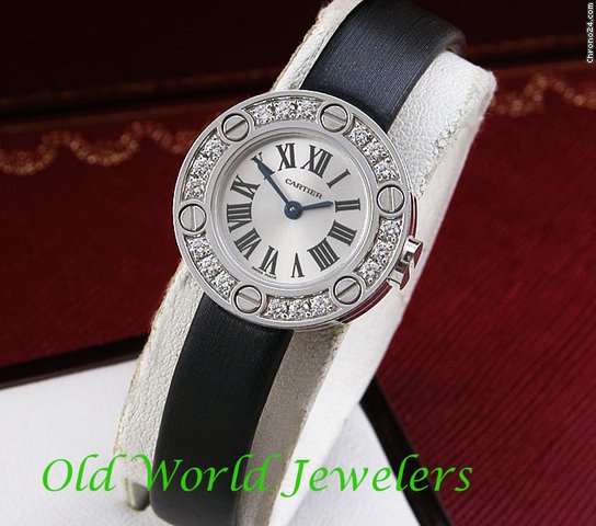 Cartier 18K white gold and diamond Love watch watches