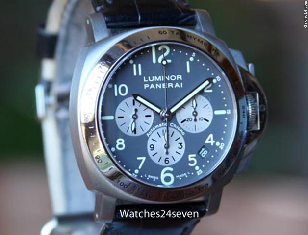 Panerai PAM 121 Luminor Marina Chronograph Grey Dial LTD 40 mm watches