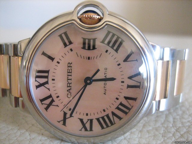 Cartier ballon bleu or rose /acier MM watches