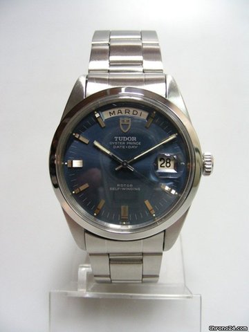 Tudor Oyster Prince Day & Date cadran bleu jeans watches