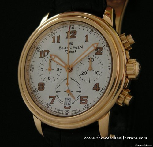 Blancpain Limited Edition Leman Chronograph Flyback Pink Gold xx/99 . Full Set watches