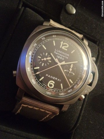 Panerai 1950 rattrappante PVD watches
