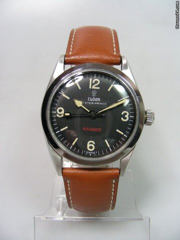Tudor Ranger Vintage steel acier/cuir tritium dial watches