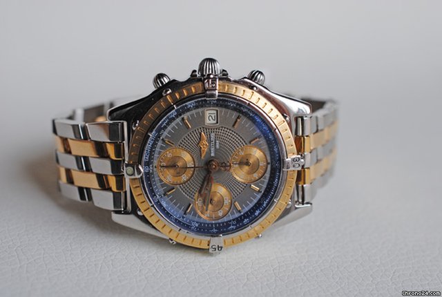 Breitling Chronomat Stahl/Gold Re. 81.950 mit Pilotband watches