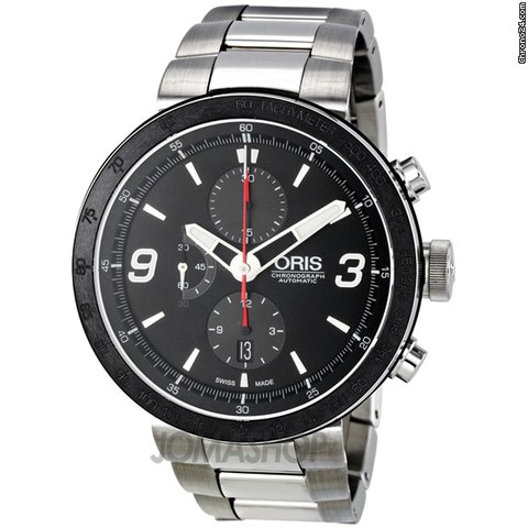 Oris TT1 Chrono Black Dial Automatic Chronograph Stainless Steel Mens Watch 01 674 7659 4174 07 8 25 10 watches