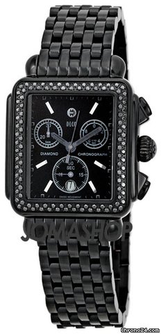 Michele Deco Noir Diamond Black IP Ladies Watch MWW06A000679 watches