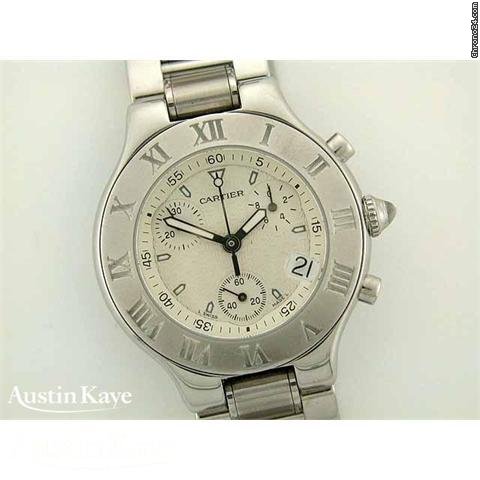 Cartier Chronoscaph steel quartz on bracelet watches