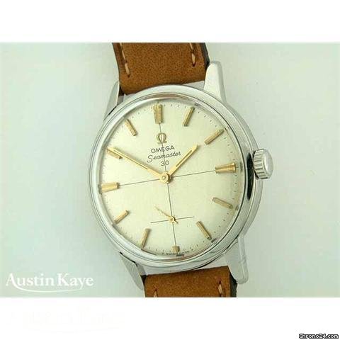 Omega Seamaster 30 steel manual on strap watches