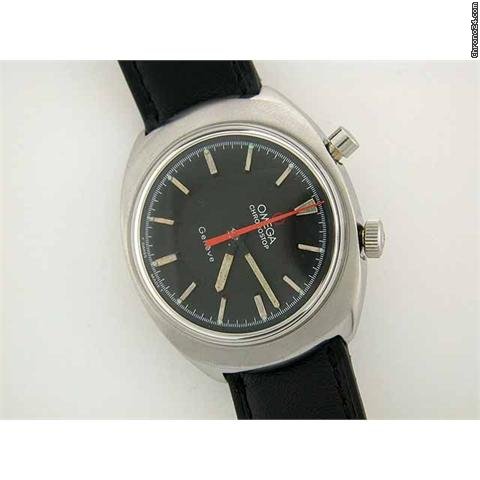 Omega Chronostop steel manual on strap watches