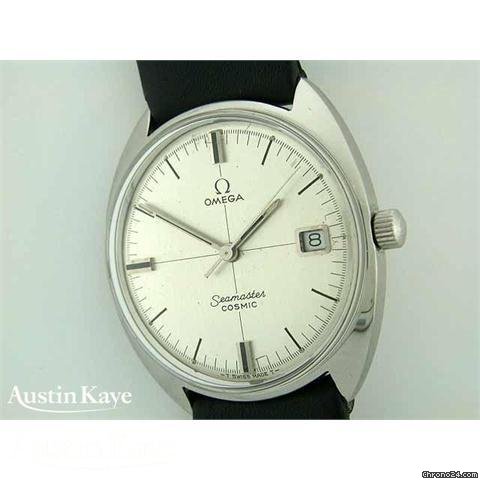 Omega Seamaster Cosmic steel manual on strap watches
