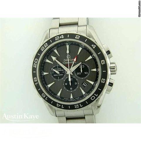 Omega Aquaterra GMT steel automatic co-axial chronograph on bracelet watches