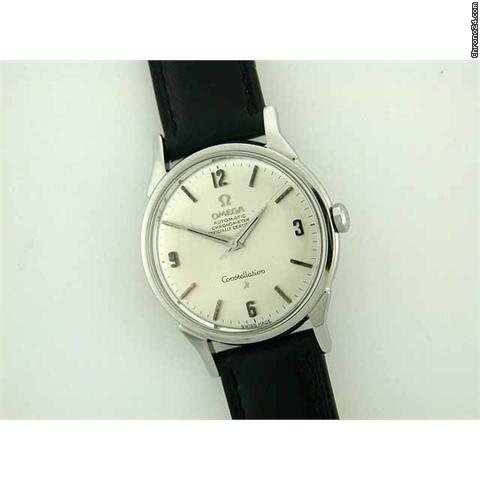 Omega Constellation steel automatic on strap watches