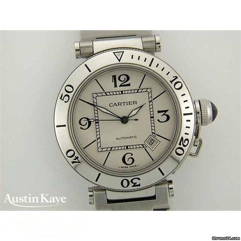 Cartier Pasha steel automatic on bracelet watches