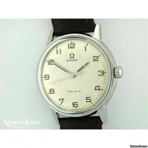 Omega Geneve steel manual on strap watches