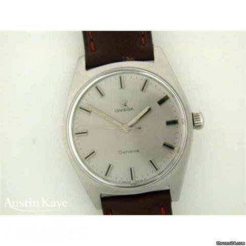 Omega Geneve steel manual on strap watches