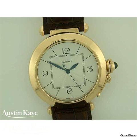 Cartier Pasha 18ct Gold automatic on strap watches