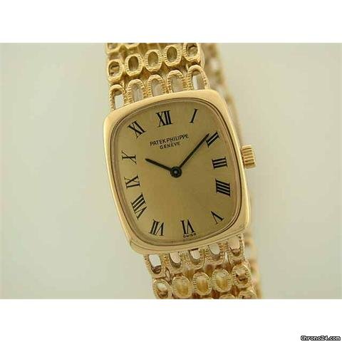 Patek Philippe manual wind 18ct gold on bracelet watches