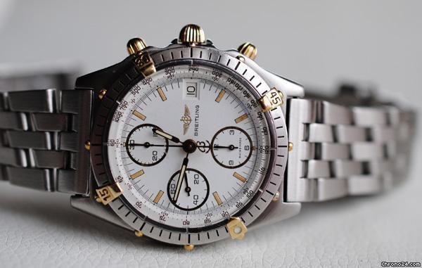 Breitling Edelstahl Automatic Chronomat mit Goldreitern watches