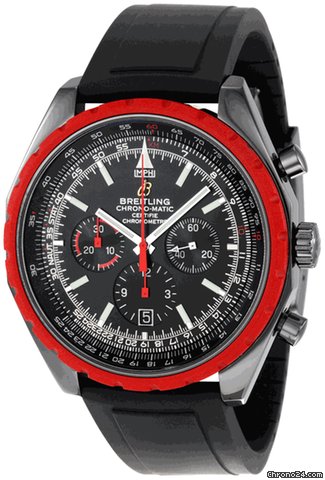 Breitling Chronomatic 49 Black Rubber Strap Mens Watch M1436003-BA67BKPD watches