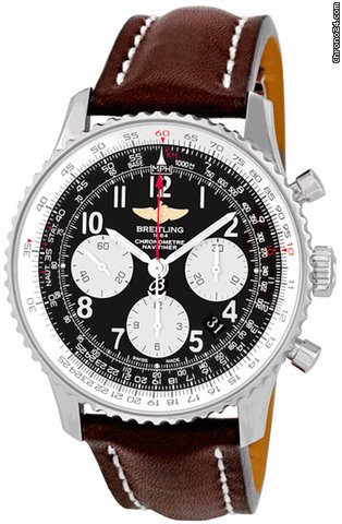 Breitling Navitimer 01 Stainless Steel Leather Automatic Mens Watch AB012012-BB02BRLD watches