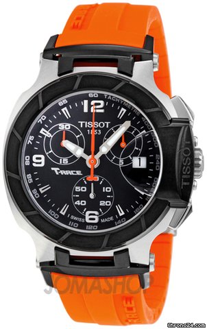 Tissot T Race Chronograph Orange Silicone Strap Ladies Watch T0482172705700 watches