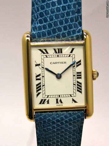 Cartier Tank 750 Gelbgold Handaufzug GM watches