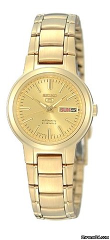Seiko 5 Automatic Gold-tone Stainless-Steel Ladies Watch SYME46 watches