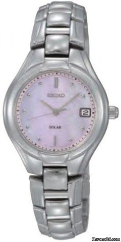 Seiko Solar Quartz Pink Dial Ladies Watch SUT063 watches