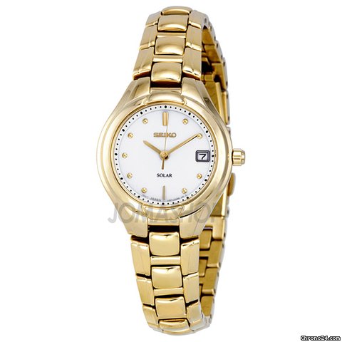 Seiko Solar Quartz Gold-tone Ladies Watch SUT066 watches