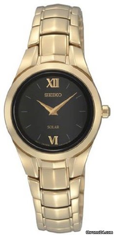 Seiko Solar Quartz Gold-tone Ladies Watch SUP110 watches