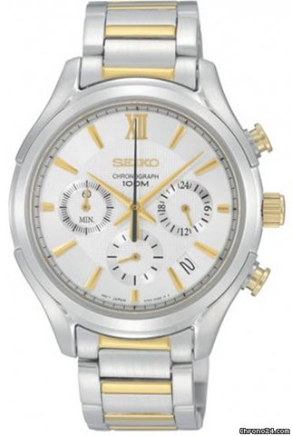 Seiko Chronograph Two-tone Mens Watch SSB021 watches