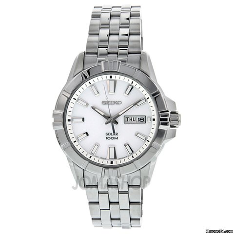 Seiko Solar Quartz Stainless Steel Mens Watch SNE175 watches