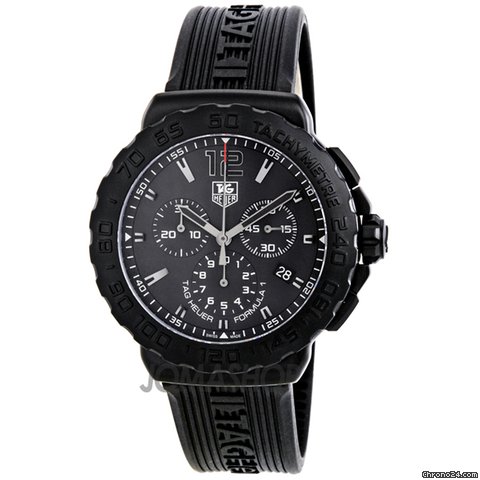 TAG Heuer Formula 1 Black Dial Black Rubber Mens Watch CAU1114.FT6024 watches