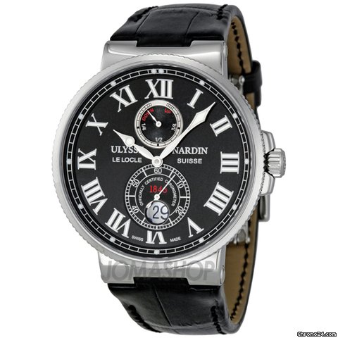 Ulysse Nardin Maxi Marine Chronometer Steel Black Mens Watch 263-67-42 watches