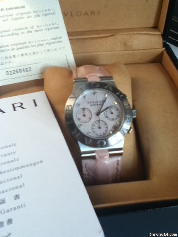 Bulgari diagono chrono lady diamants 35mm watches