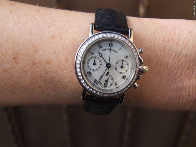 Breguet Marine Chronograph Ladies (WG / Diamonds / Leather) watches