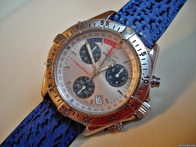 Breitling Transocean Herrenchronograph m Haiband Box/Papiere watches