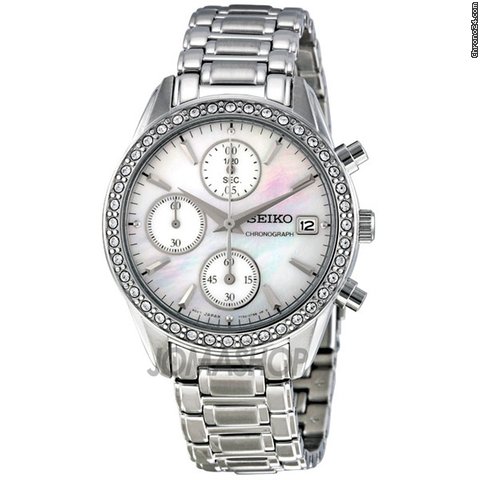 Seiko White Dial Stainless Steel Ladies Watch SNDY21 watches