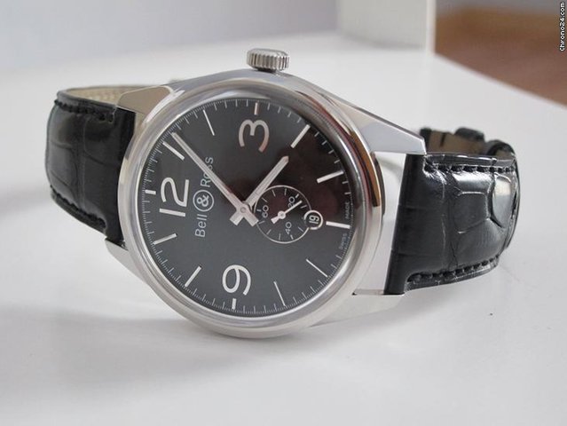 Bell & Ross BR123 vintage black officer watches