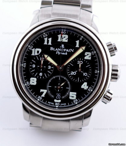 Blancpain Flyback Chronograph Black Dial SS/SS 38MM watches