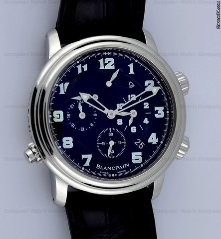 Blancpain Reveil GMT Alarm SS Black Dial watches