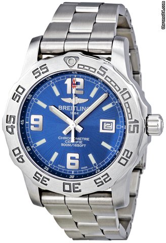 Breitling Colt 44 Blue Dial Stainless Steel Mens Watch A7438710-C849SS watches